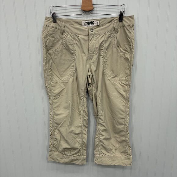 Mountain Khakis Pants - Mountain Khakis Women's Size 12 Tan Nylon Outdoor Hiking Capri Pants